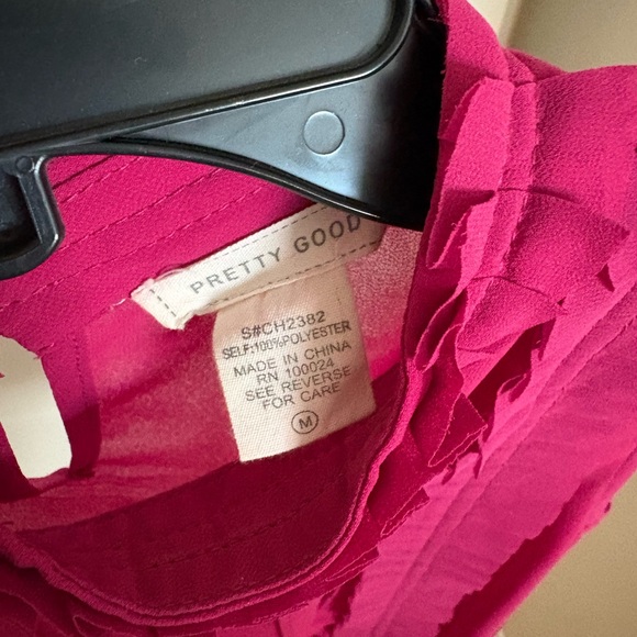 Pretty Good Fuchsia Ruffle Blouse - Picture 3 of 3